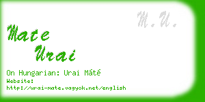 mate urai business card