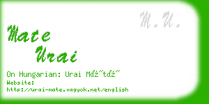 mate urai business card